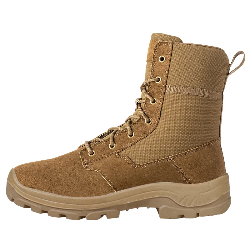 Men's Sand-colored Suede Military Boots