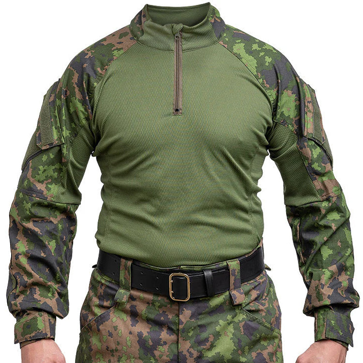 1/4 ZipperJungle camouflage Combat Shirt
