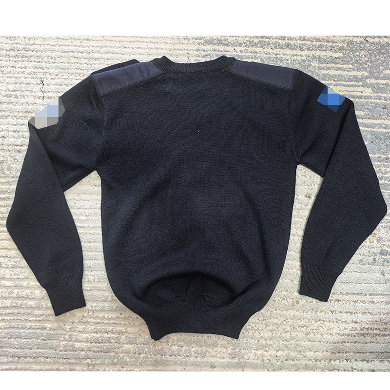 V-neck Pullover, Navy blue Uniform Sweater