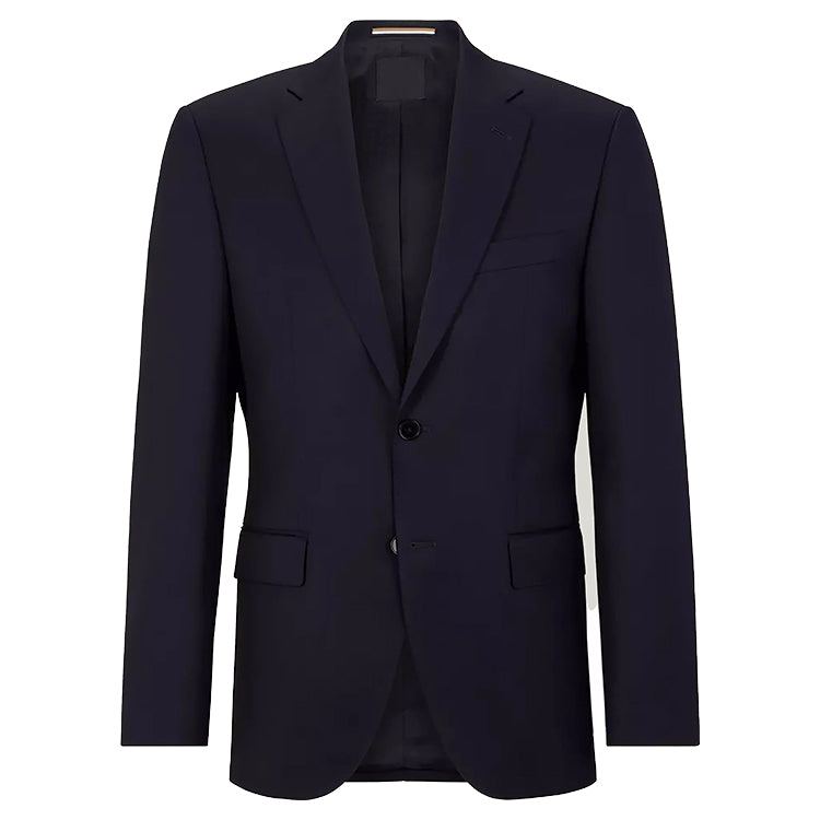 Tailored Wool Suit Jacket Navy