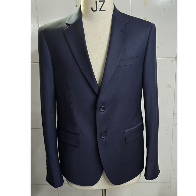 Tailored Wool Suit Jacket Navy