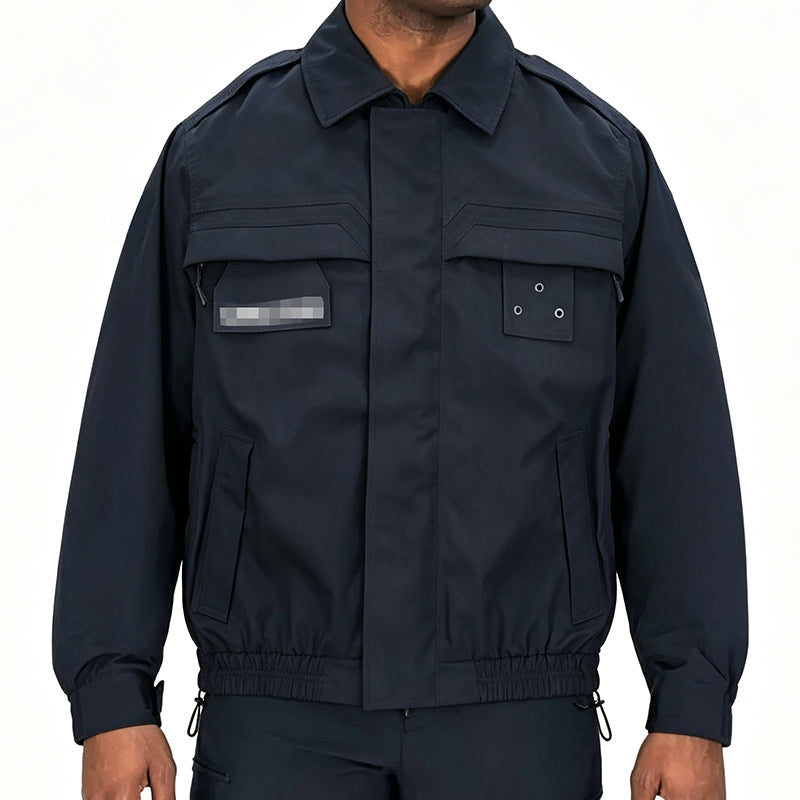 Durable navy blue breathable law enforcement jacket for summer