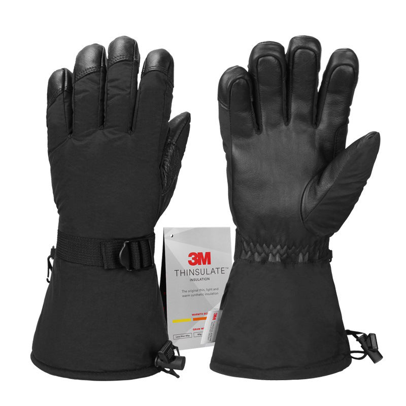 1017 Cowhide leather gloves, warm for winter skiing,suitable for Snow cycling and skiing