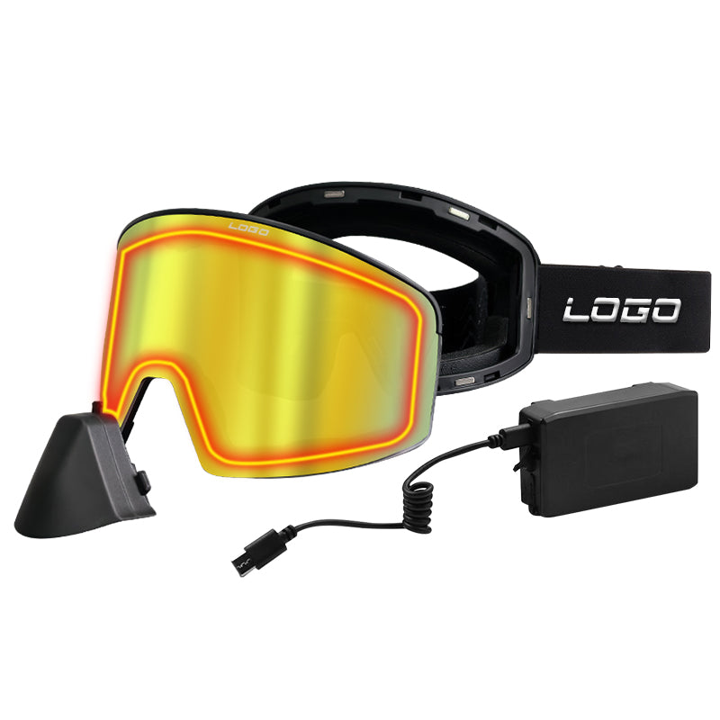 TG028D Magnetic detachable Heated Goggle for Winter snowmobile riding