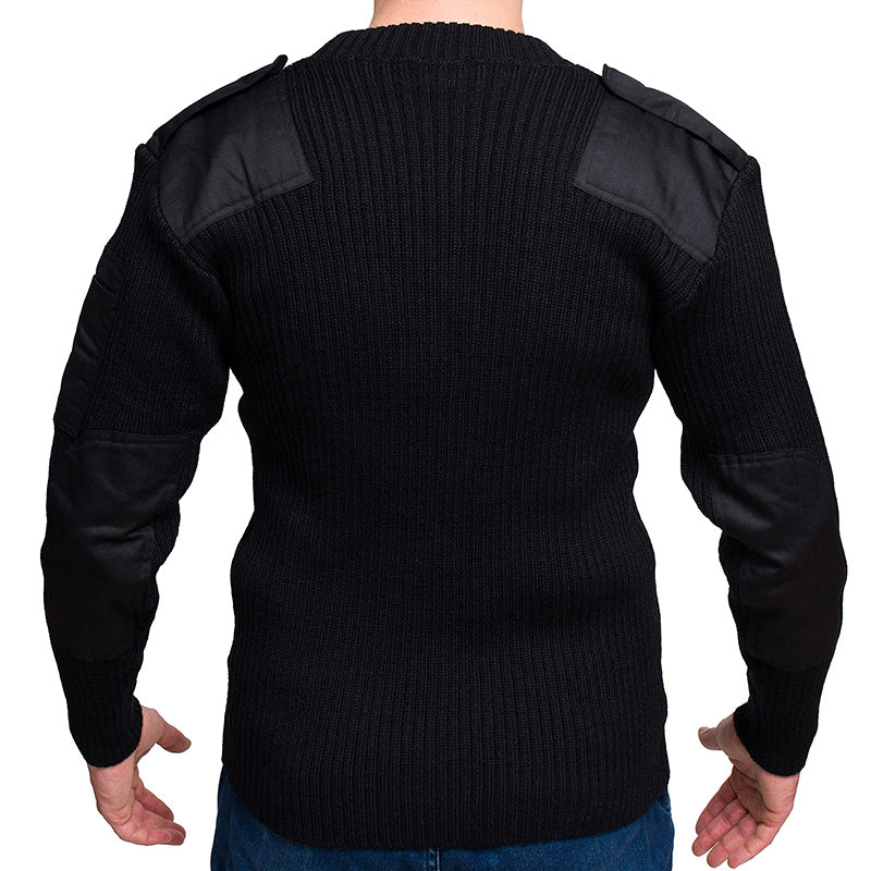 Military Tactical Sweater With Shoulder Patches for Men