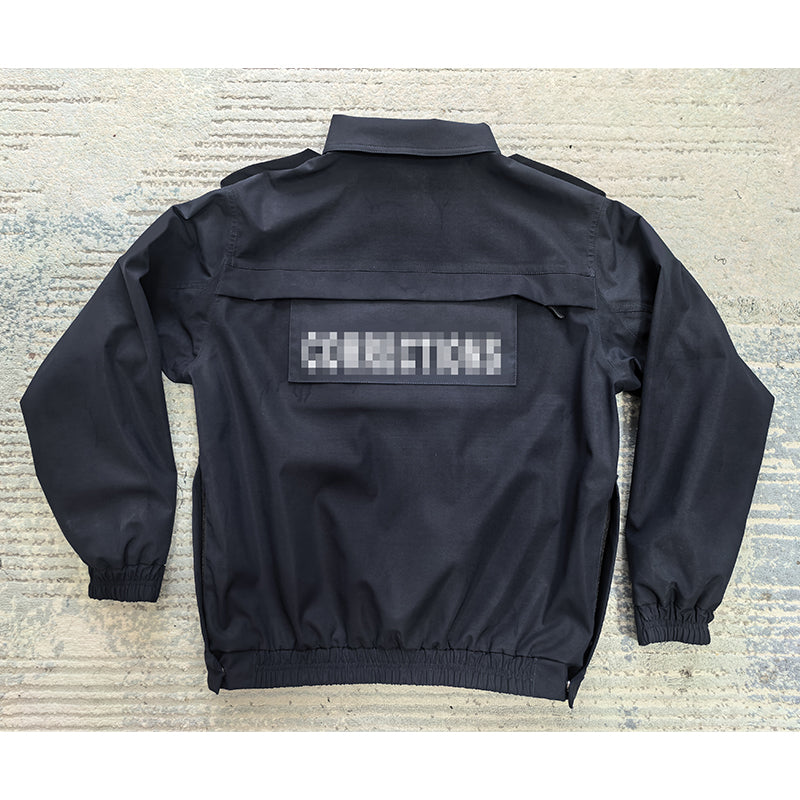 Durable navy blue breathable law enforcement jacket for summer