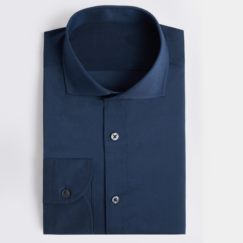 Men's Comfortable Navy Blue Business Shirt