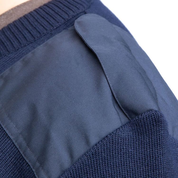 V-neck Pullover, Navy blue Uniform Sweater