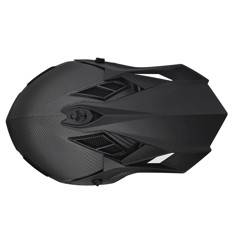 Custom Motorcycle Riding Helmet Fashion Black Carbon Fiber Motocross Helmet for Men