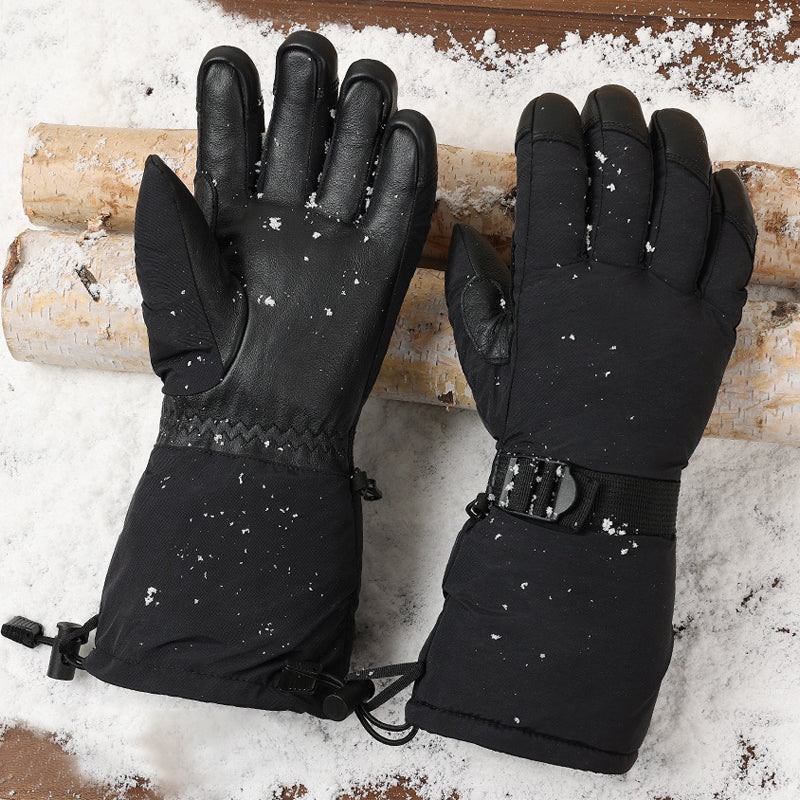 1017 Cowhide leather gloves, warm for winter skiing,suitable for Snow cycling and skiing
