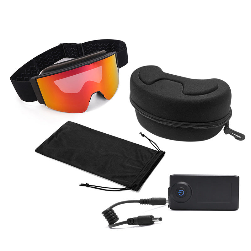 HB-20AH With Magnetic Suction Lnterchangeable Lens 100% UV400 Protection Snow Heated Snowmobile Goggles
