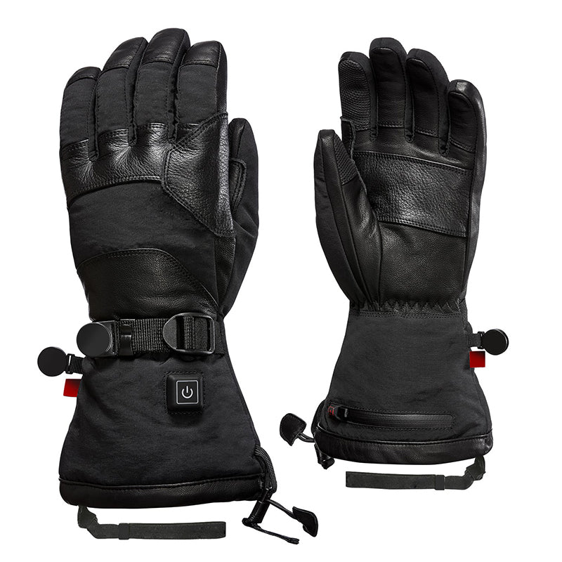 Winter heated gloves, touch-sensitive gloves, waterproof, suitable for skiing and snowmobile riding.
