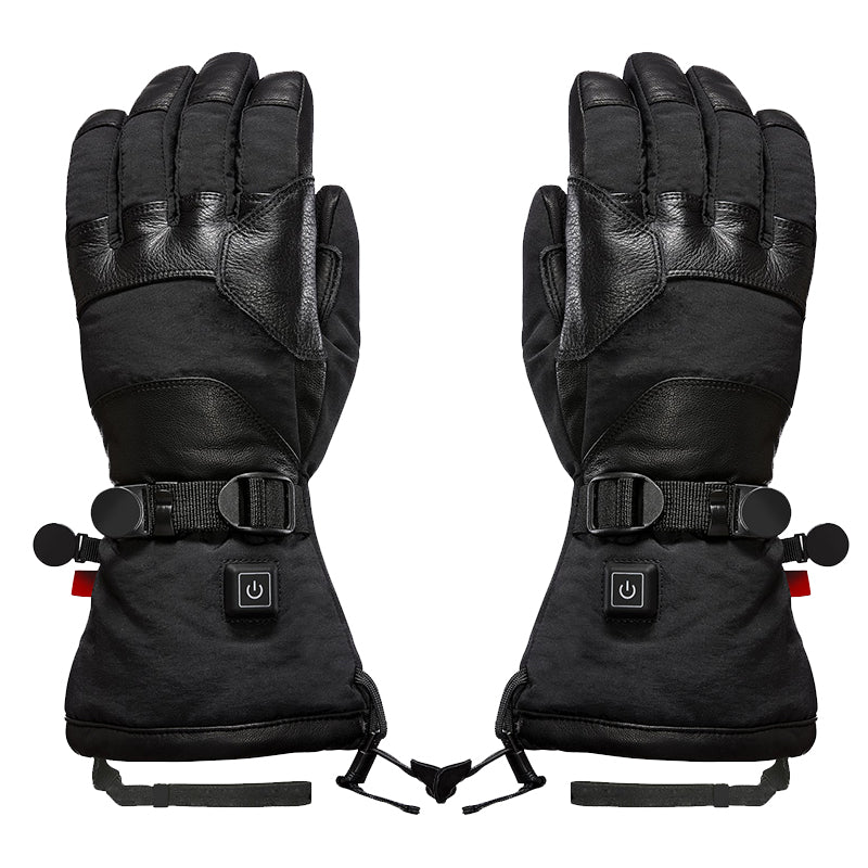 Winter heated gloves, touch-sensitive gloves, waterproof, suitable for skiing and snowmobile riding.
