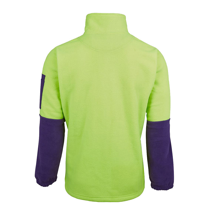 High-visibility 1/4 zippered Arctic fleece work jumpers meet UPF protection standards  according to standard AS/NZS 4399:2017.