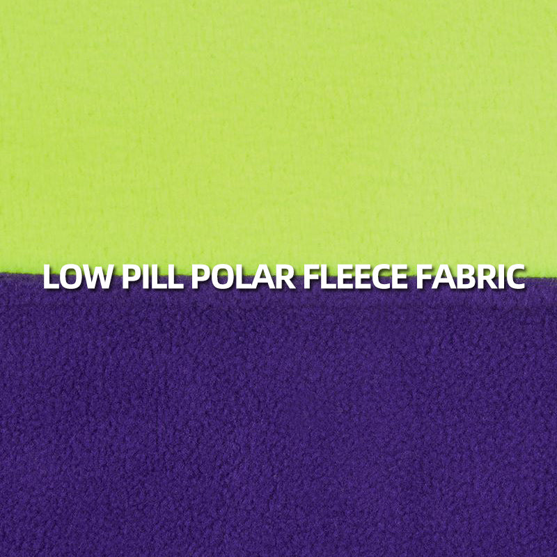 High-visibility 1/4 zippered Arctic fleece work jumpers meet UPF protection standards  according to standard AS/NZS 4399:2017.