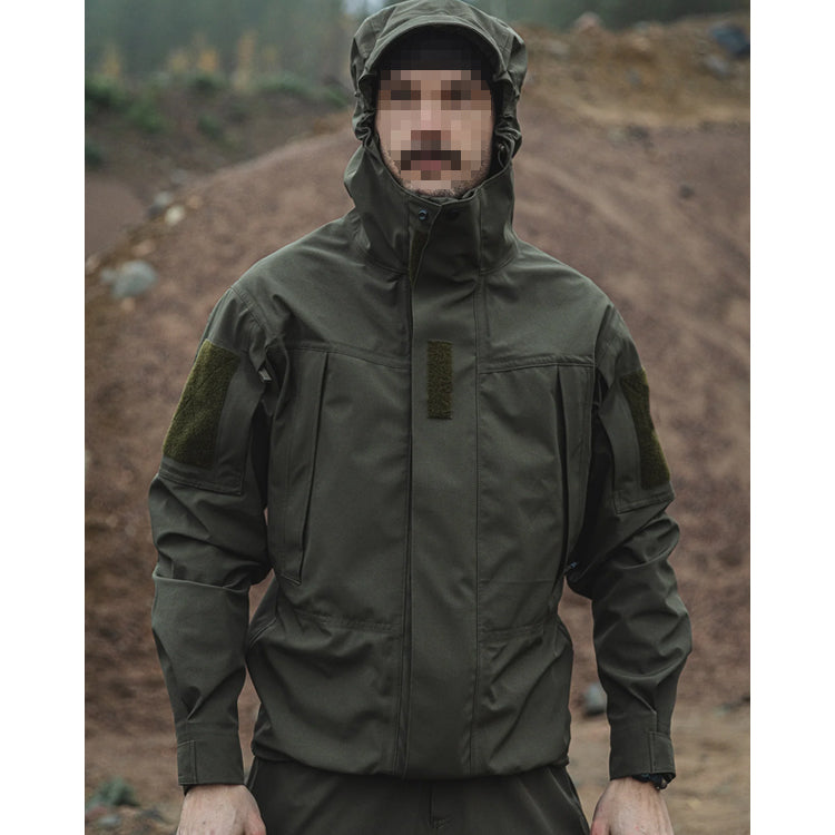 Multi-functional tactical hardshell jacket
