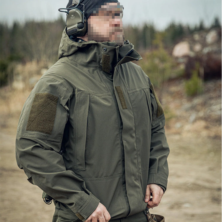 Multi-functional tactical hardshell jacket